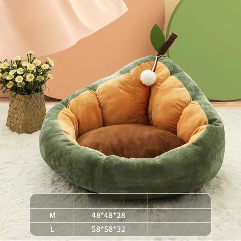Cute Cat Kitten House Warm Soft Winter Cotton Pet Dog Cat Bed Kennel Cozy Nest For Small Medium Cat Dogs
