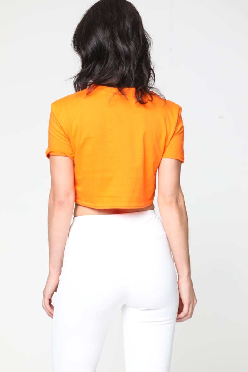 Love Sign Print Crop Top