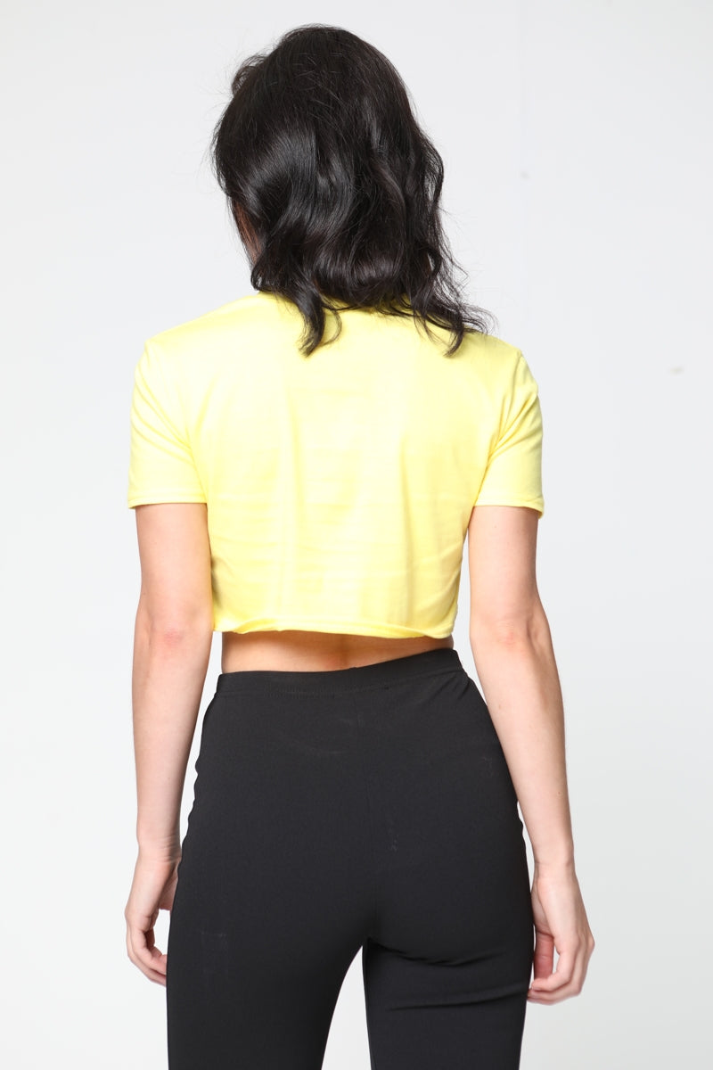 Love Sign Print Crop Top