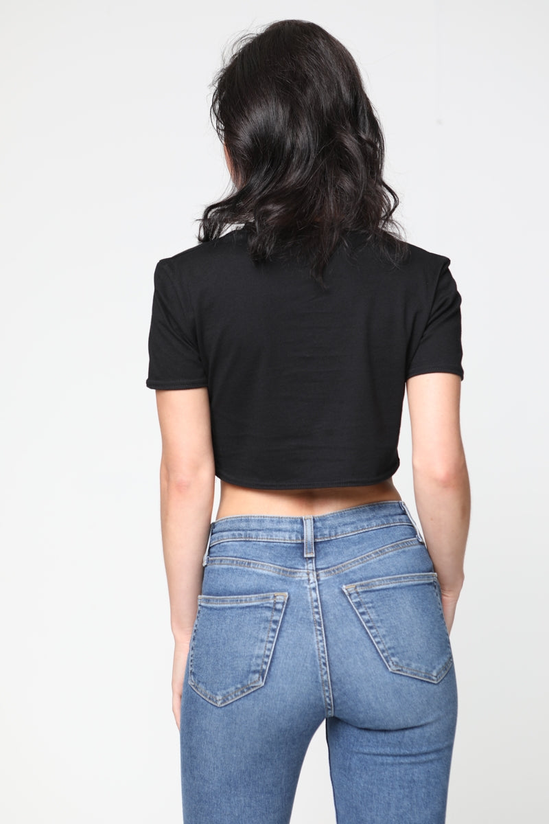 Love Sign Print Crop Top