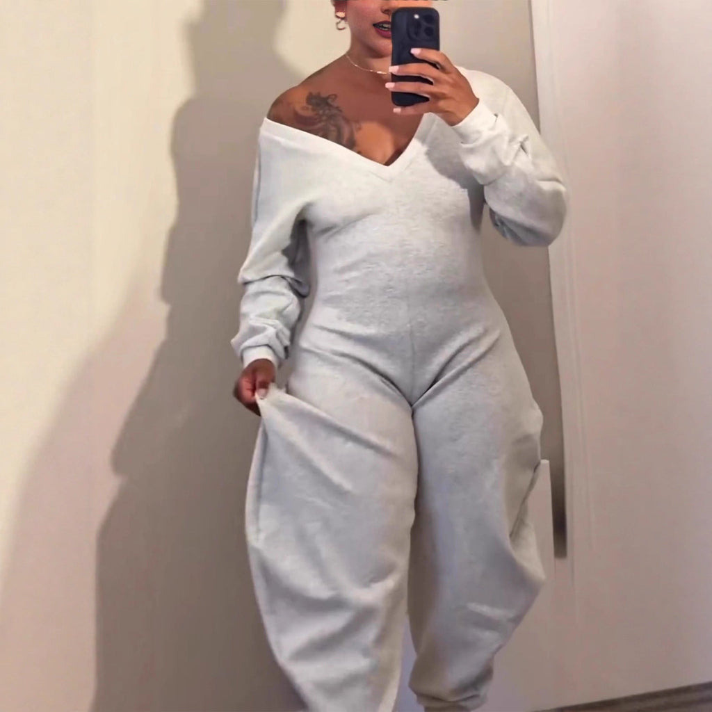 New Style European And American Women's Long-sleeve Athletic Hoodie Jumpsuit