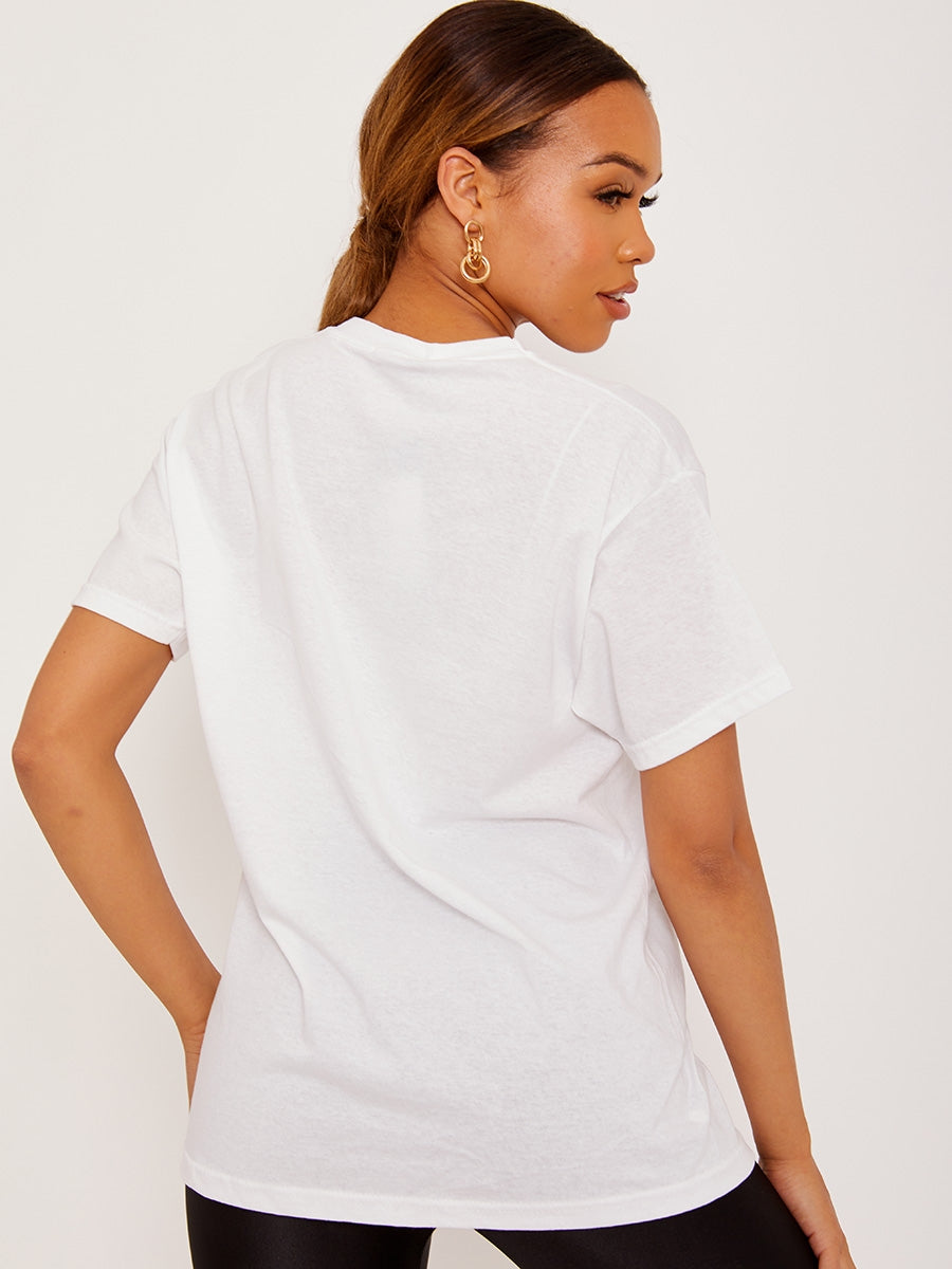 Glittered Christan Voir Printed T-Shirt