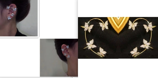 Butterfly Ear Clip 2pc