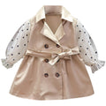Girls' Mid-length Thin Outerwear Trench Coat