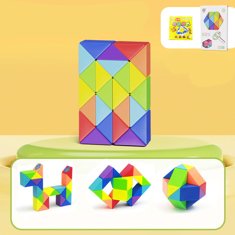 Snake Twist Cube Stress Relief Educational Toys Children Gifts Magic Snake Ruler Puzzle Folding Educational
