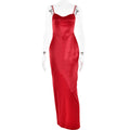 V-neck Strap Backless Stitching Split Dress