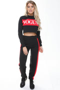 Vogue Crop Top And Trouser Loungewear