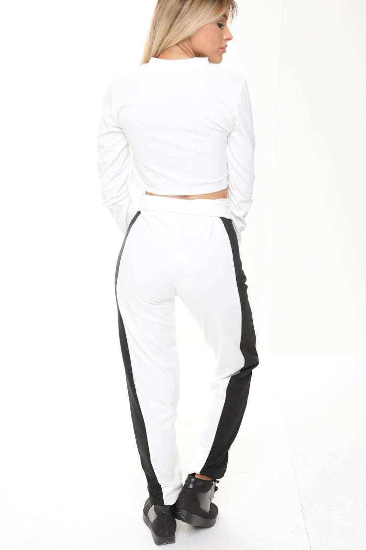 Vogue Crop Top And Trouser Loungewear