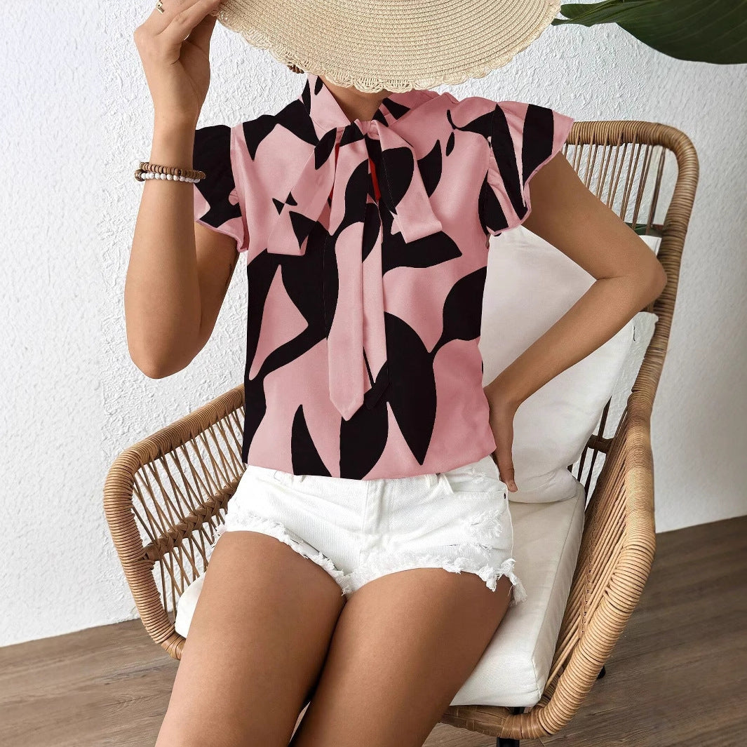 Fashionable Commuter Short-Sleeve Top For Women