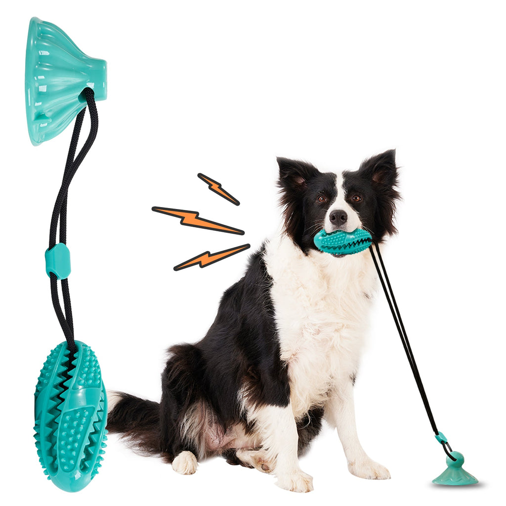 Suction Cup Pull Rope Leaking Pet Toy Ball Tpr Molar Teeth Cleaning Vent Ball Dog Toy Ball