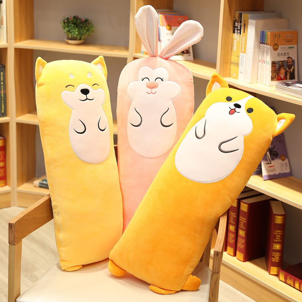 Long Animal Dog Rabbit Stuffed Plush Pillow Cushion Toy