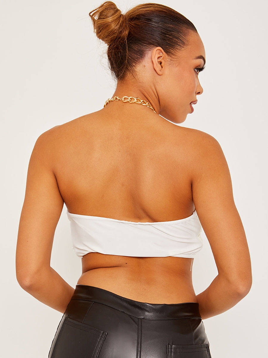 Gold Chain Halter Crop Top