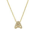 Gold-Plated A–Z English Letter Pendant Necklace