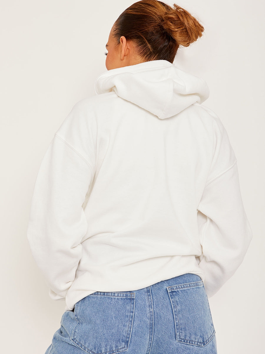 Amour Heart Graphic Fleeced Hoodie