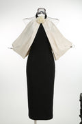 Black Senior Backless Bandage Sheath Off-the-shoulder Dress