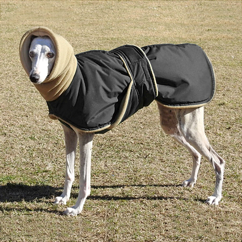 Thickened Pet Clothes Long Neck Stitching Plus Size Velcro Dog Clothing