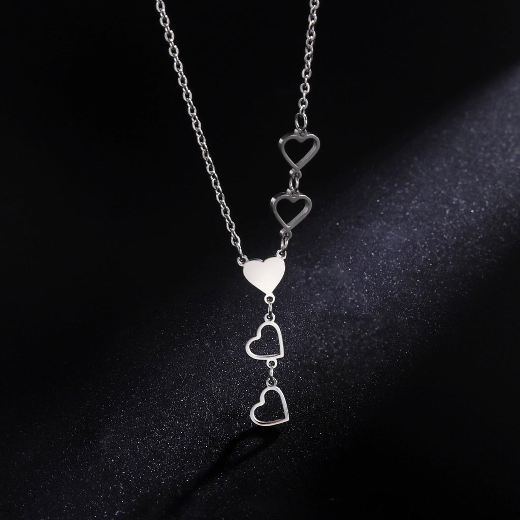 Love 5 Heart Pendant Necklaces