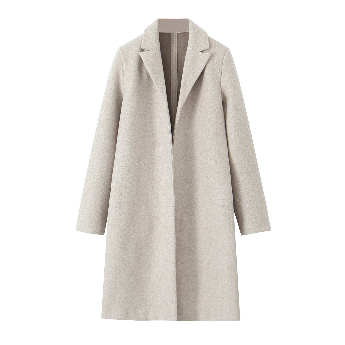 Women's Fashion Buckle-free Mid-length Loose Overcoat Coat