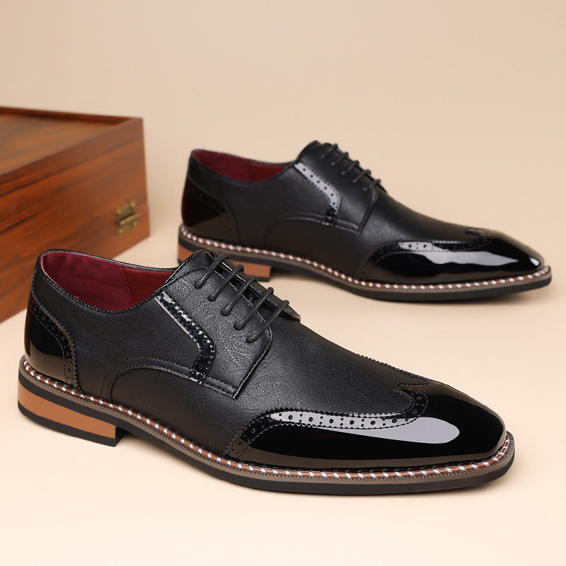 Men's High-end Versatile Comfortable Breathable Trendy Pointed Toe Leather Shoes