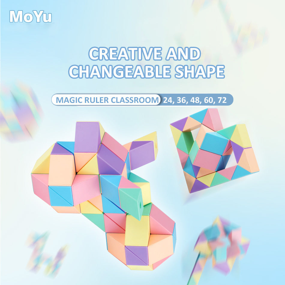 Snake Twist Cube Stress Relief Educational Toys Children Gifts Magic Snake Ruler Puzzle Folding Educational