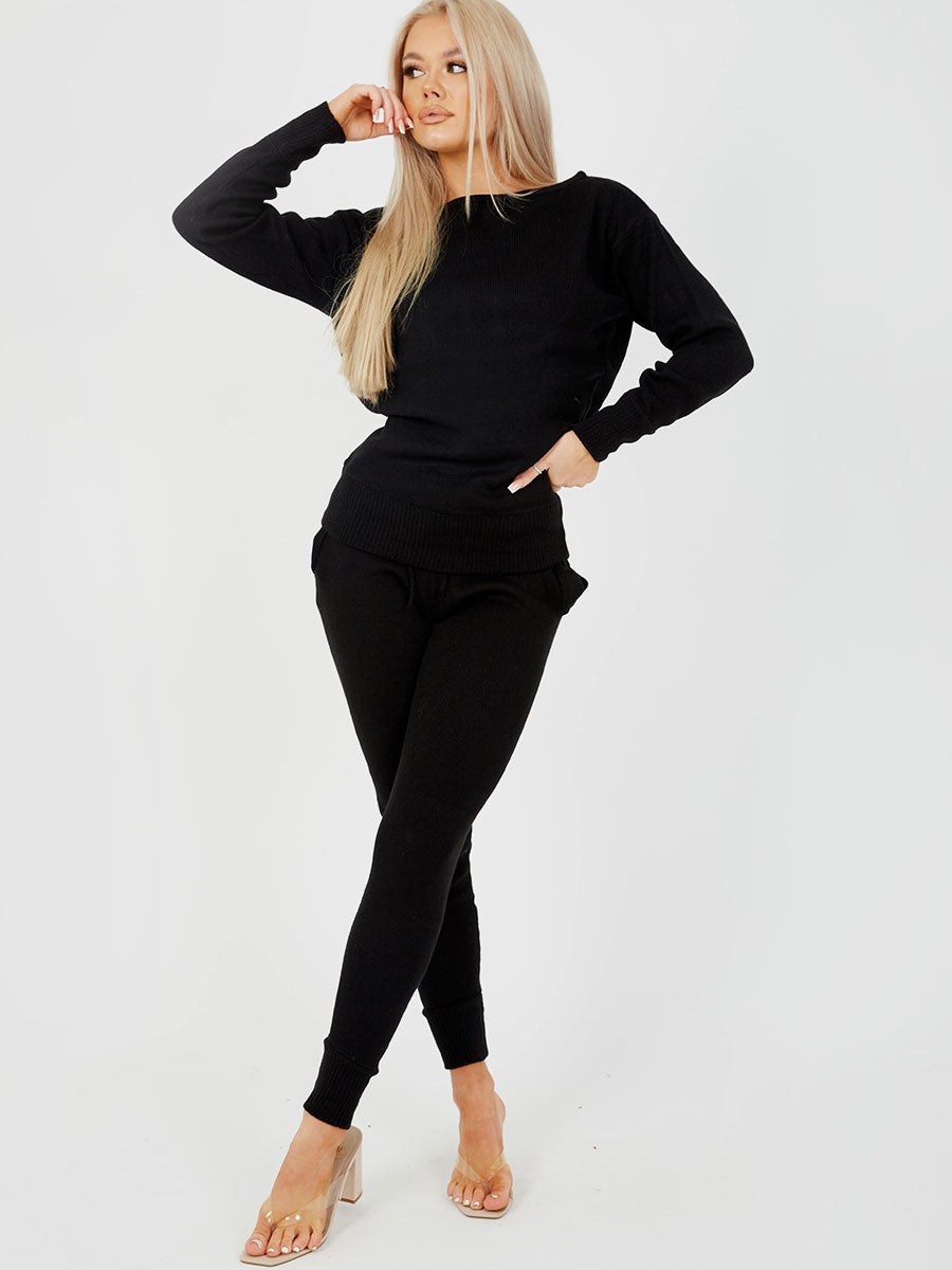 Scoop Neck Knitted Lounge Co-ord