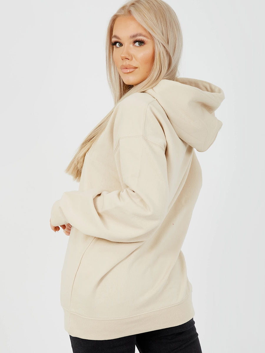 Embroidered Amoureux Fleeced Hoodie