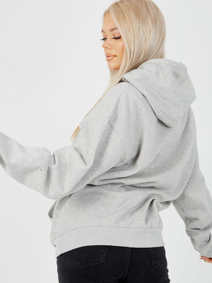 Embroidered Amoureux Fleeced Hoodie