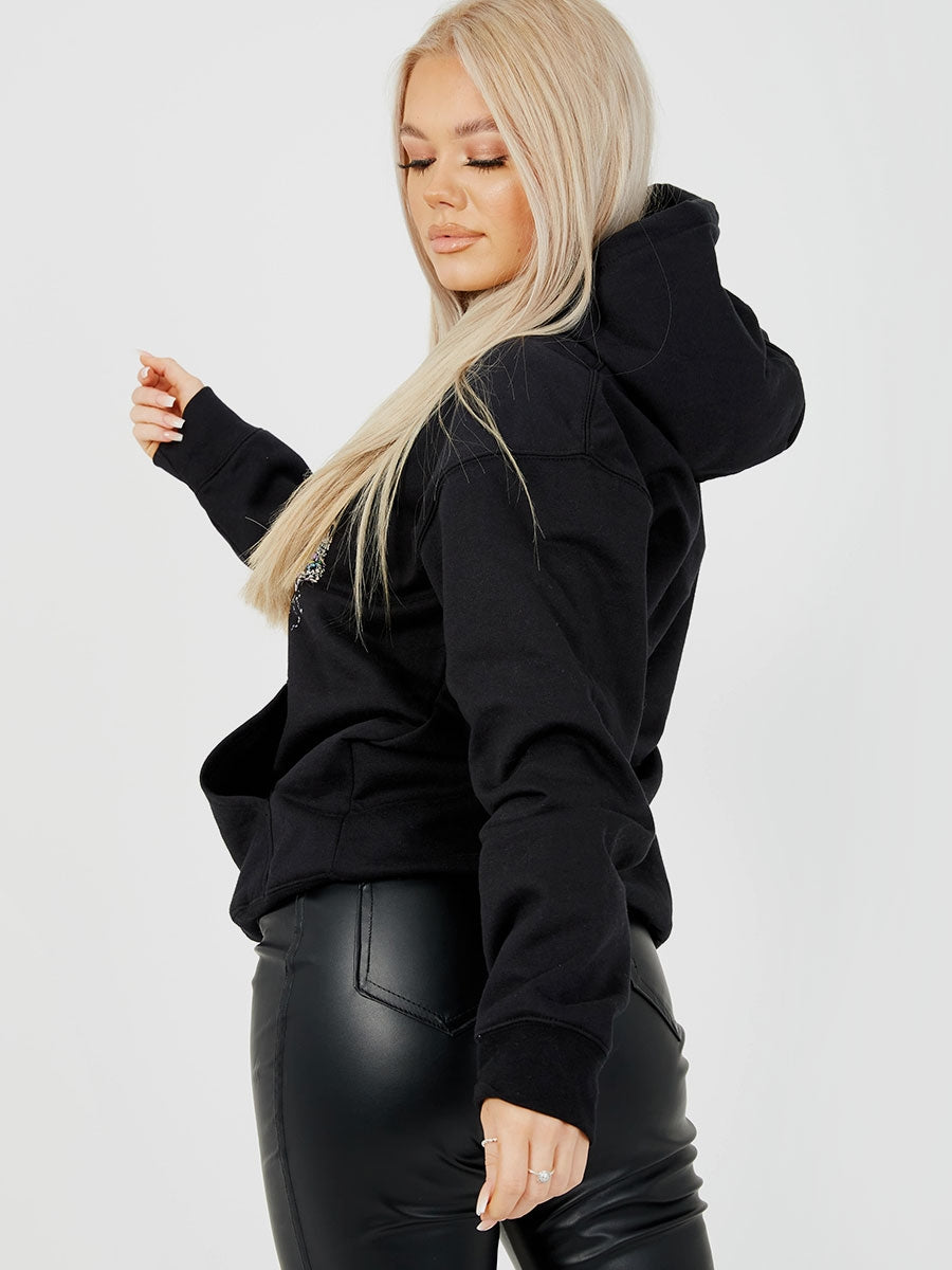 Shut Up Graphic Fleeced Hoodie