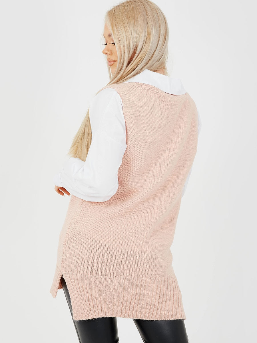 Knitted Jumper Shirt Dress