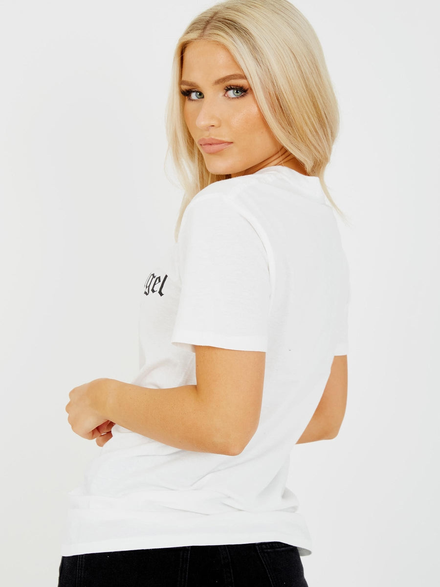 Reckless Angel Graphic Printed T-Shirt