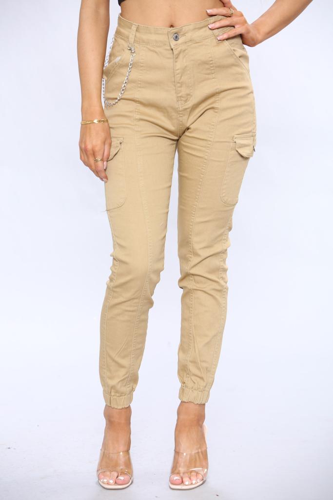 Combat Chain Cargo Jeans Trousers