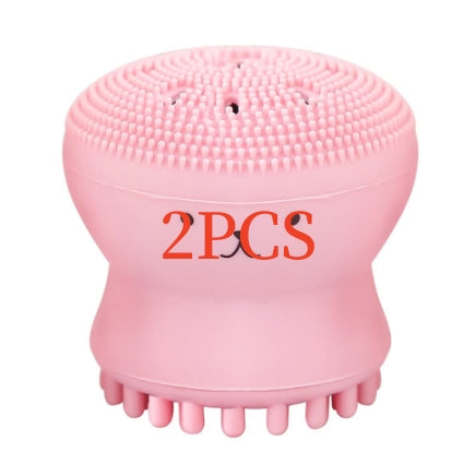 Cartoon octopus silicone wash brush foaming cleansing brush Manual facial massage brush cleansing brush brush bubbler
