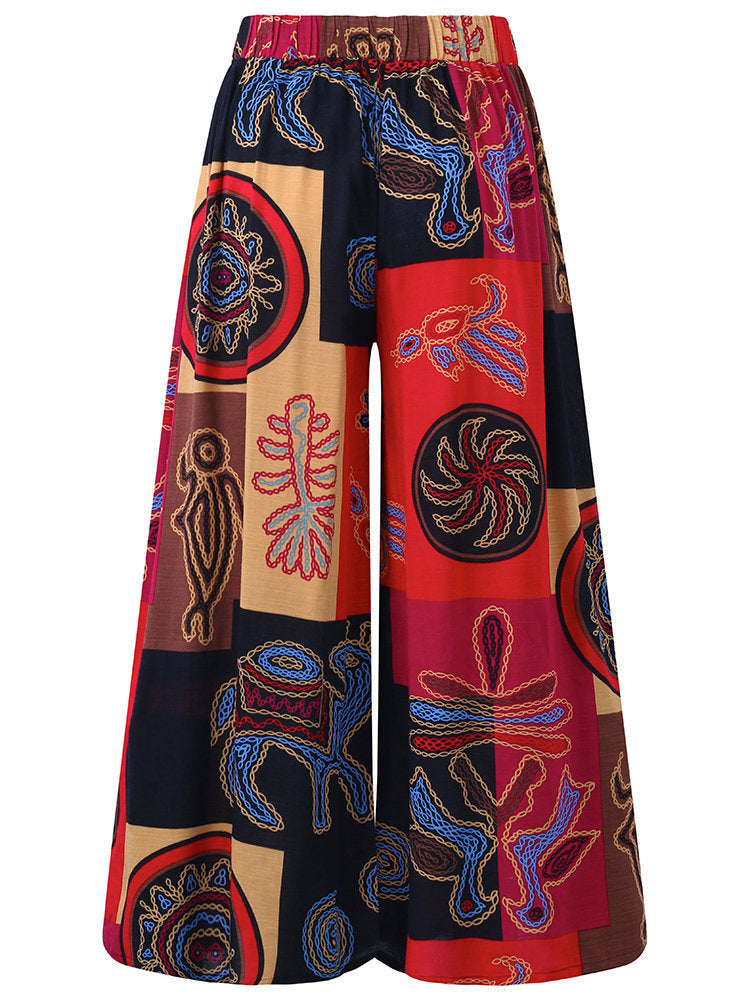 2023 Fall 2023 new explosive women's loose print casual trousers in stock