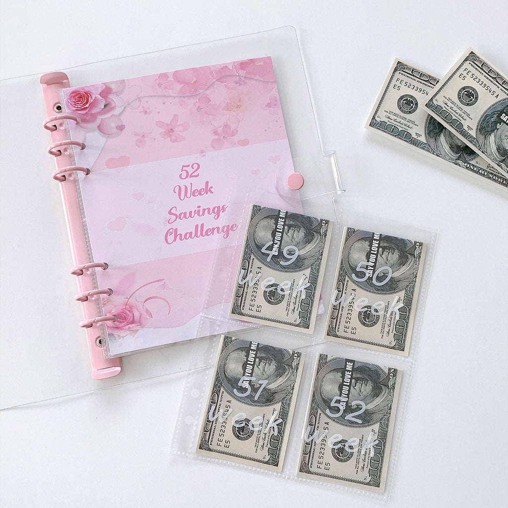 52-week Savings Challenge Card Binder A5