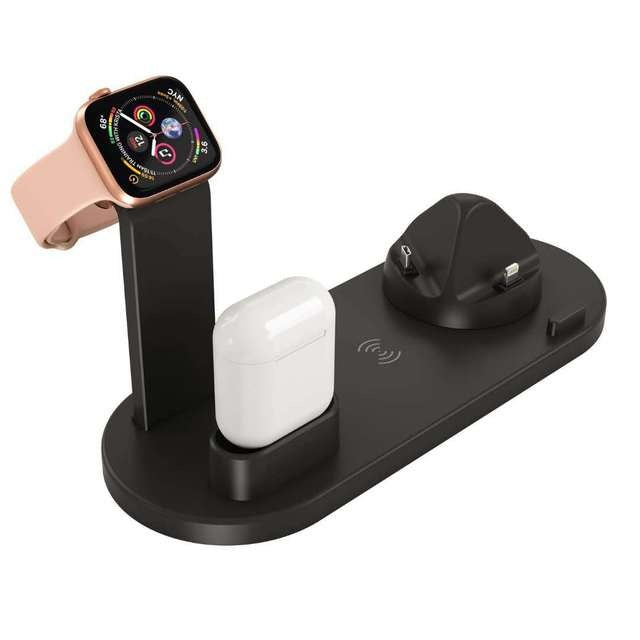 4-in-1 Wireless Charging Station for iPhone, Apple Watch & AirPods - Fast Charge Dock Stand