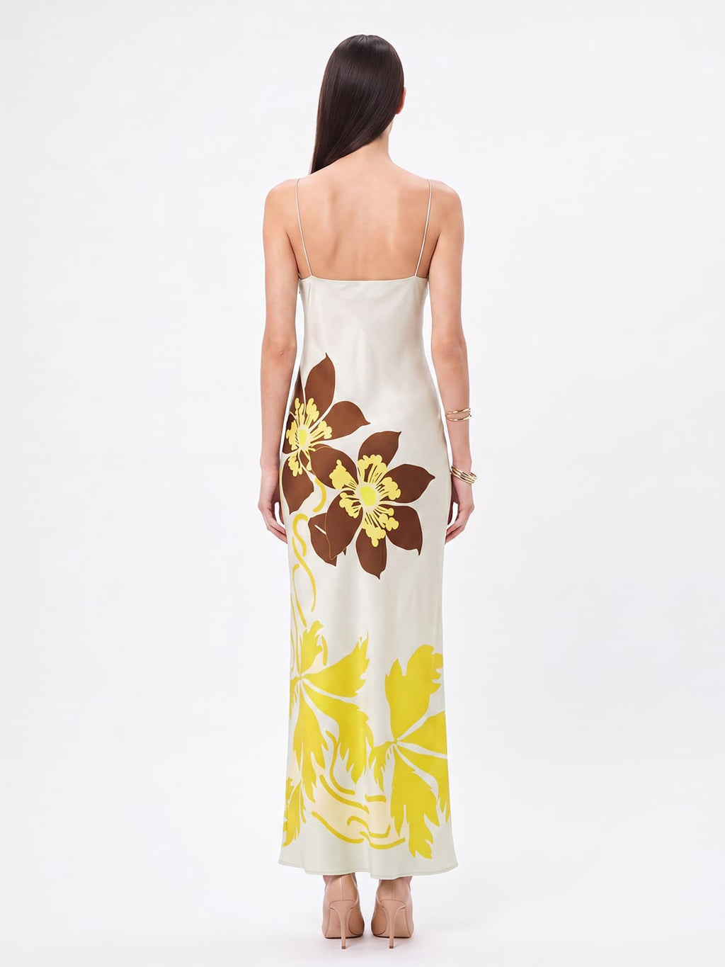Ashgar Spaghetti Floral Maxi Dress