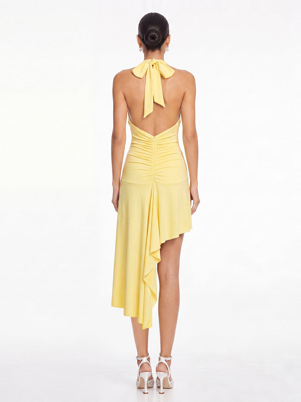 Ashwick Plunge Neck Flower Mini Dress