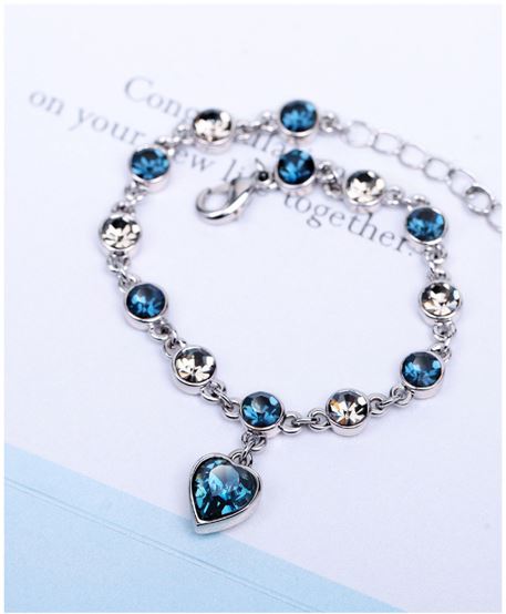 Heart of the Ocean Crystal Bracelet