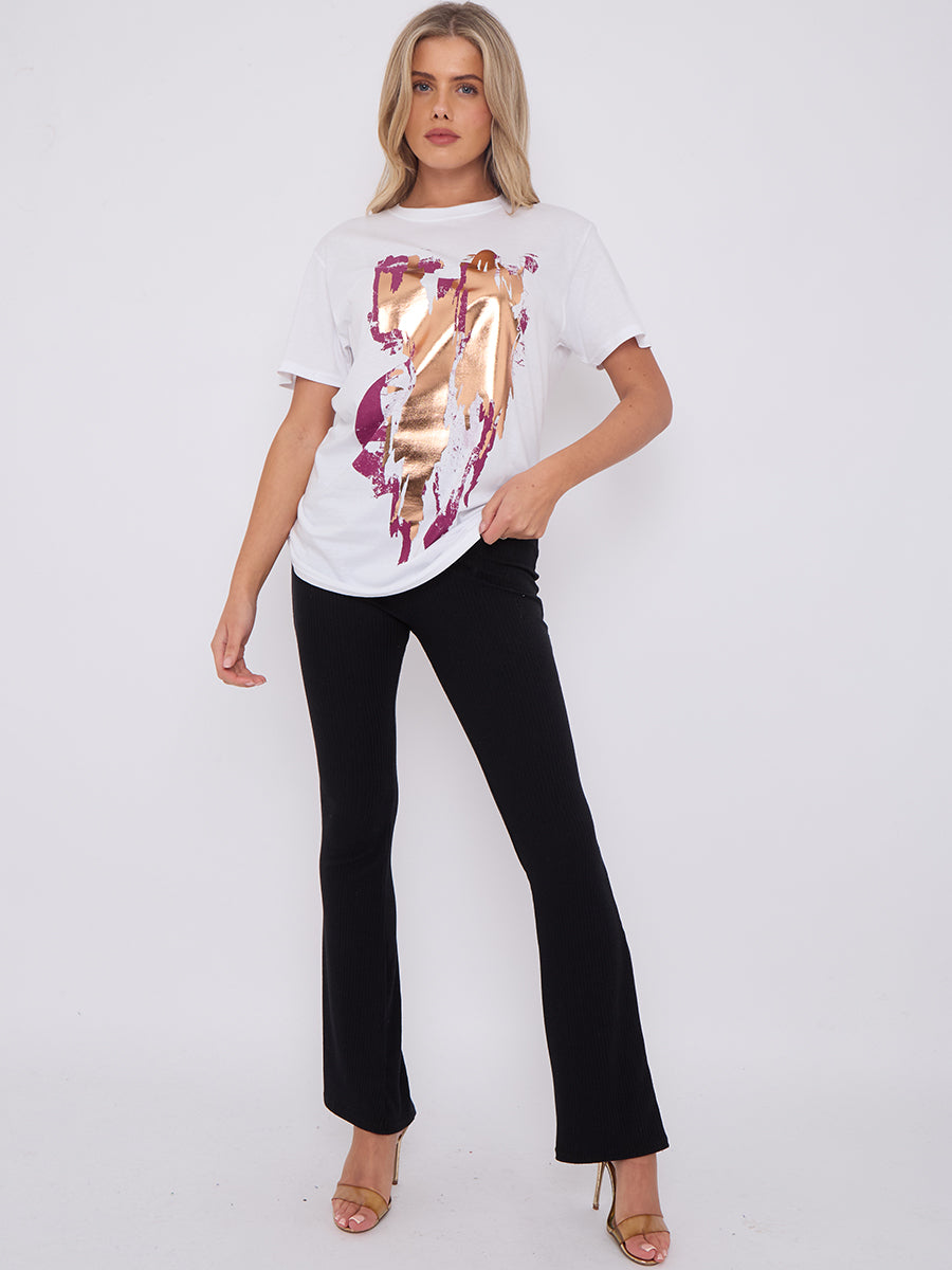 Wine Foil Graphic Printed T-Shirt