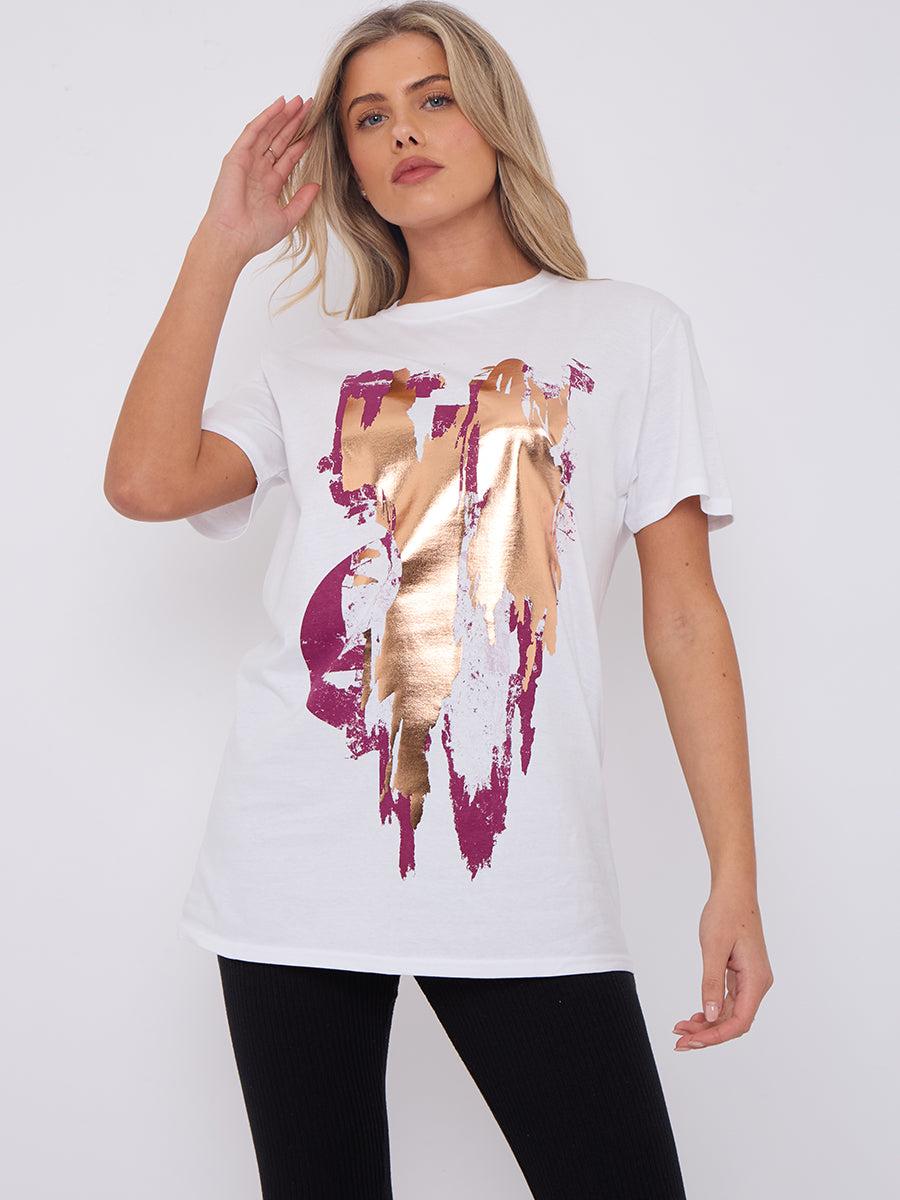 Wine Foil Graphic Printed T-Shirt