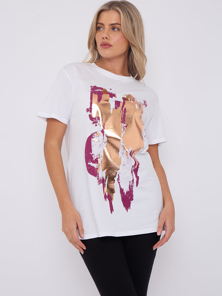 Wine Foil Graphic Printed T-Shirt