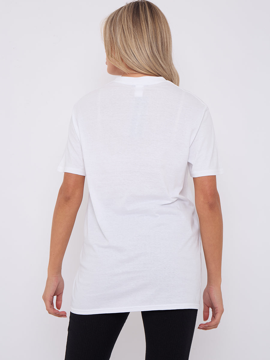 Gold Foil Graphic Printed T-Shirt