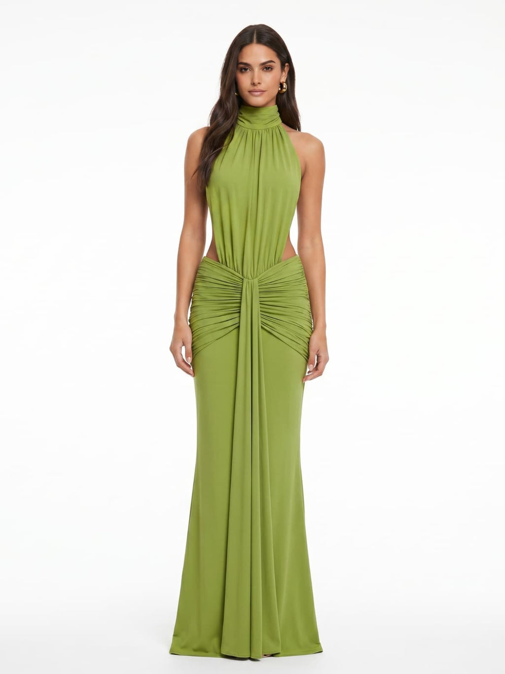 Drakar Backless Ruched Maxi Dress