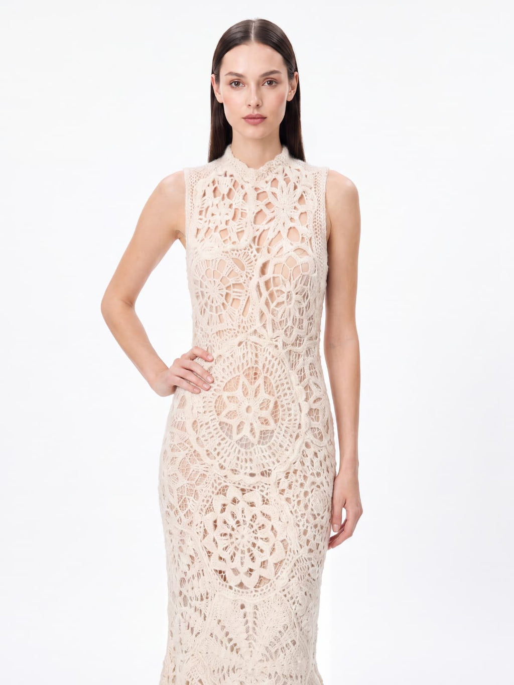 Drelian Open Back Knit Cutout Maxi Dress