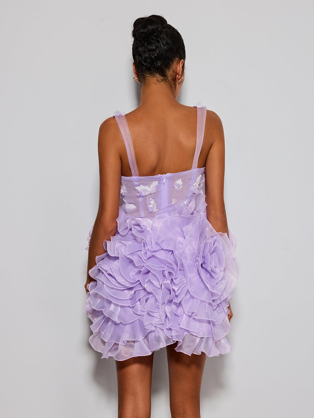 Ervin V Neck Flower Mini Dress