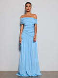Etsuko Off Shoulder Ruched Maxi Dress