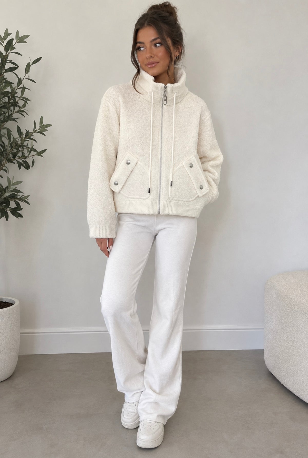 Loose Knitted Double-Faced Coat