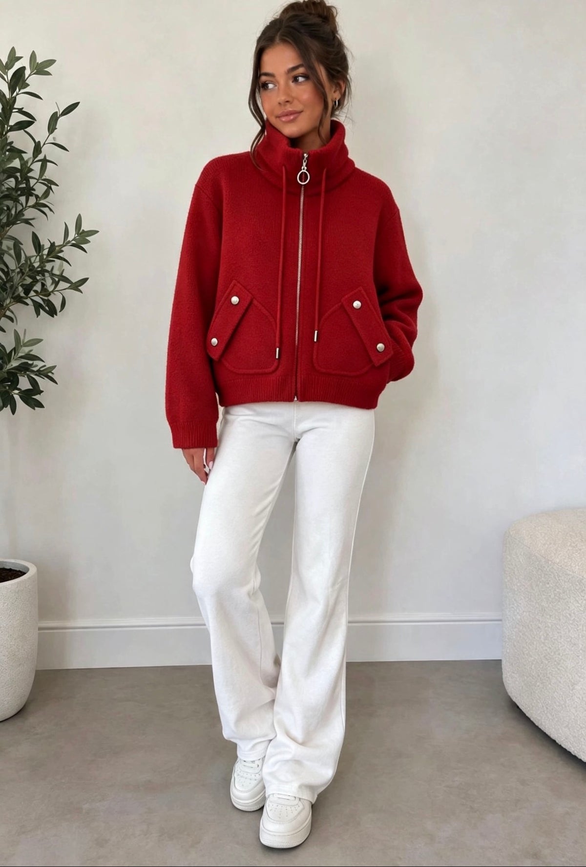 Loose Knitted Double-Faced Coat