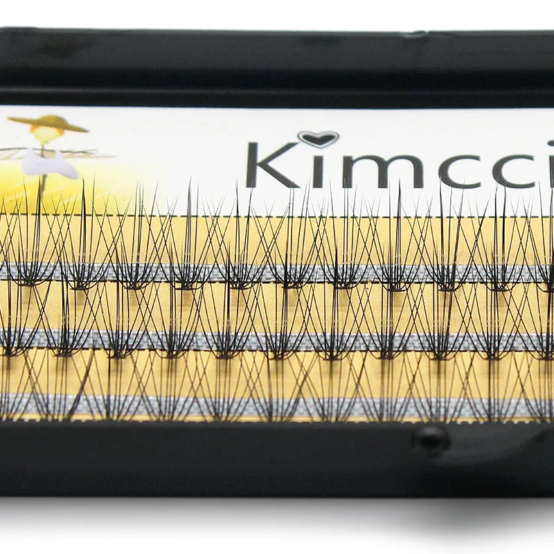Kimcci Natural Fake Eye Lashes 60pcs 8/10/12/14mm Makeup Individual Cluster Eye Lashes Grafting Fake False Eyelashes Faux Cilias