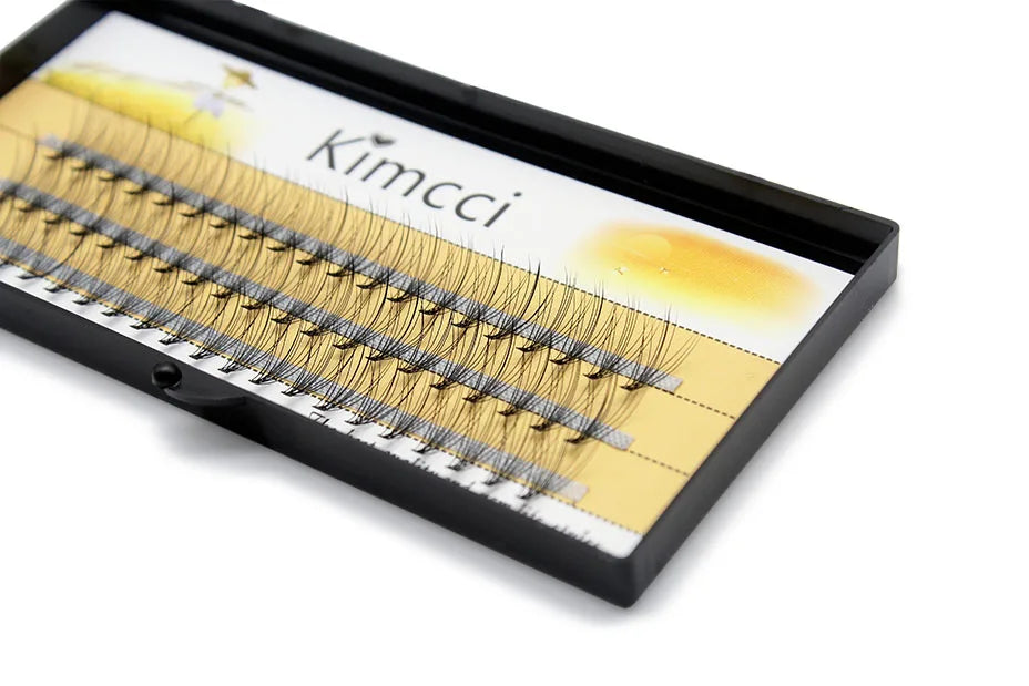 Kimcci Natural Fake Eye Lashes 60pcs 8/10/12/14mm Makeup Individual Cluster Eye Lashes Grafting Fake False Eyelashes Faux Cilias